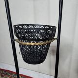 Lampadaire porte revue en fer forgé vintage