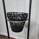 Vintage floor lamp magazine door in wrought iron