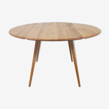 Table à manger ronde avec rallonges pliantes Ercol, années 1960