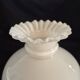 Antique lampshade in white opaline, with a beautifully pronounced scalloped neck.