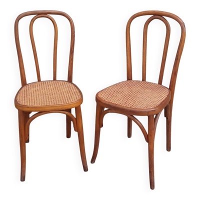 Paire de chaises Fischel cannées, circa 1900
