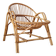 Vintage adult rattan armchair from the 1960s.