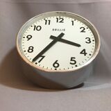 Functional industrial clock brillie polished alu 24 cm station pendulum 1960