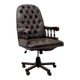 Chaise de bureau Chesterfield anglaise brune, chaise de président