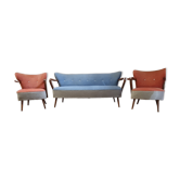 Ensemble cocktail paire de fauteuil et son canapé 1960