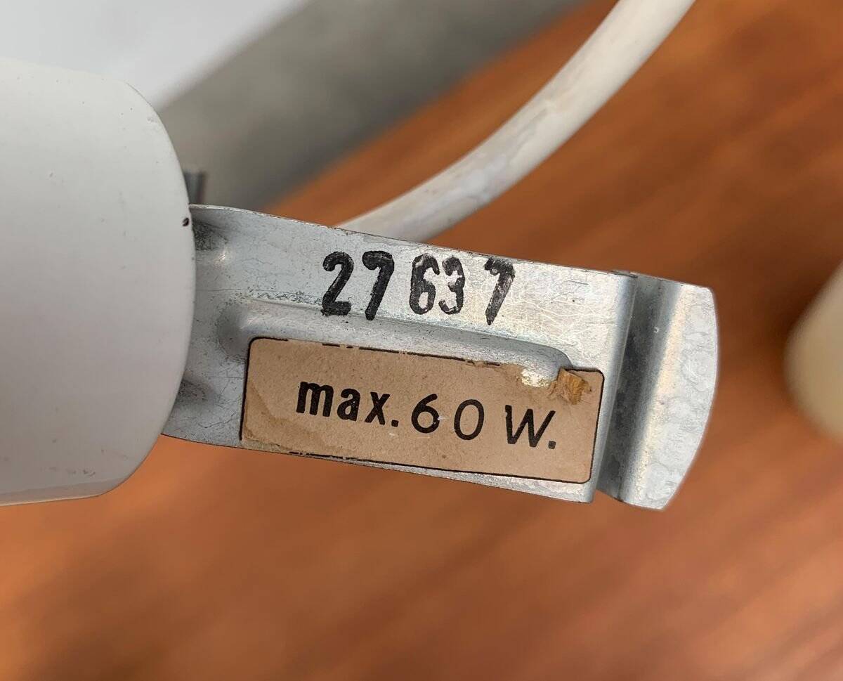 Modern mid-century German plastic suspension by Erco.