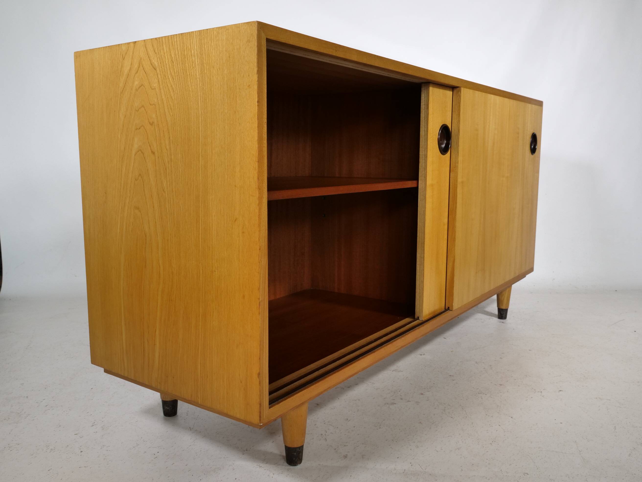 Erich Stratmann Sliding Door Sideboard 1960s Elm