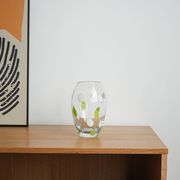 Polka-dot glass vase, Danish design, 1970s, made in Denmark