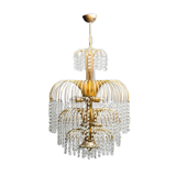 Chandelier with 10 lights in golden metal