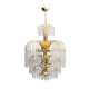 Chandelier with 10 lights in golden metal