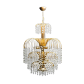 Chandelier with 10 lights in golden metal