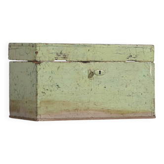 Ancien coffre vert menthe (c.1920) #5