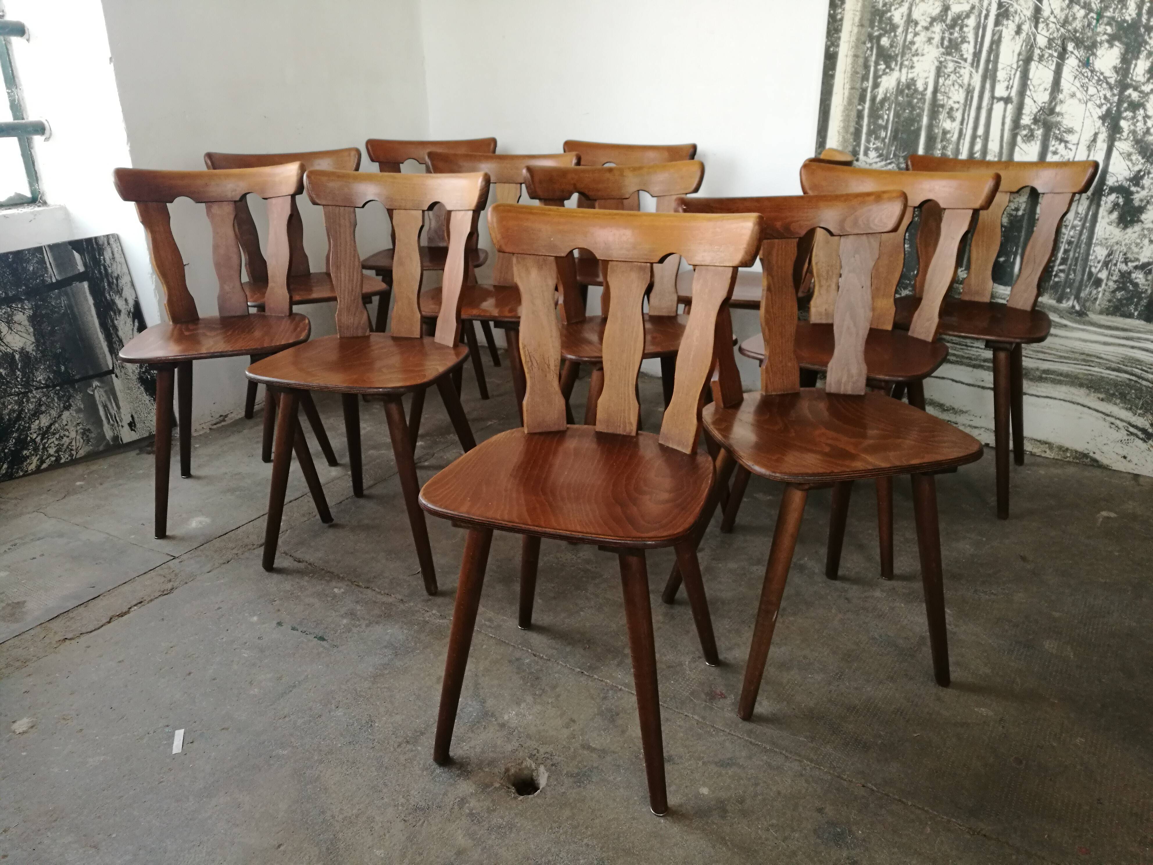 Set of 12 bistro chairs
