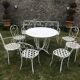 Antique wrought iron garden furniture