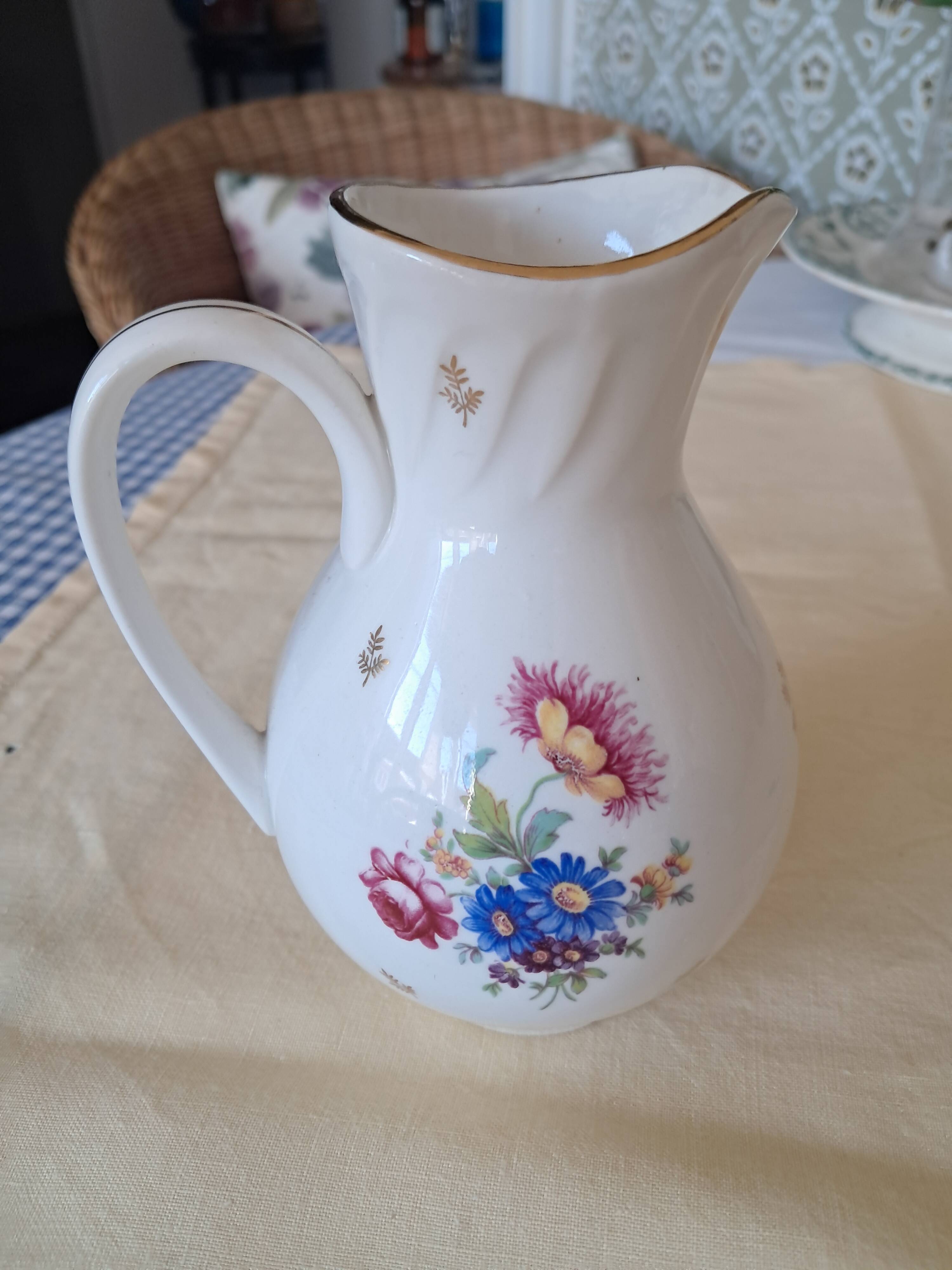 Vintage ceramic milk jug from Gien