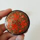 Small antique Kashmiri bonbonnière/pillbox in papier-mâché.