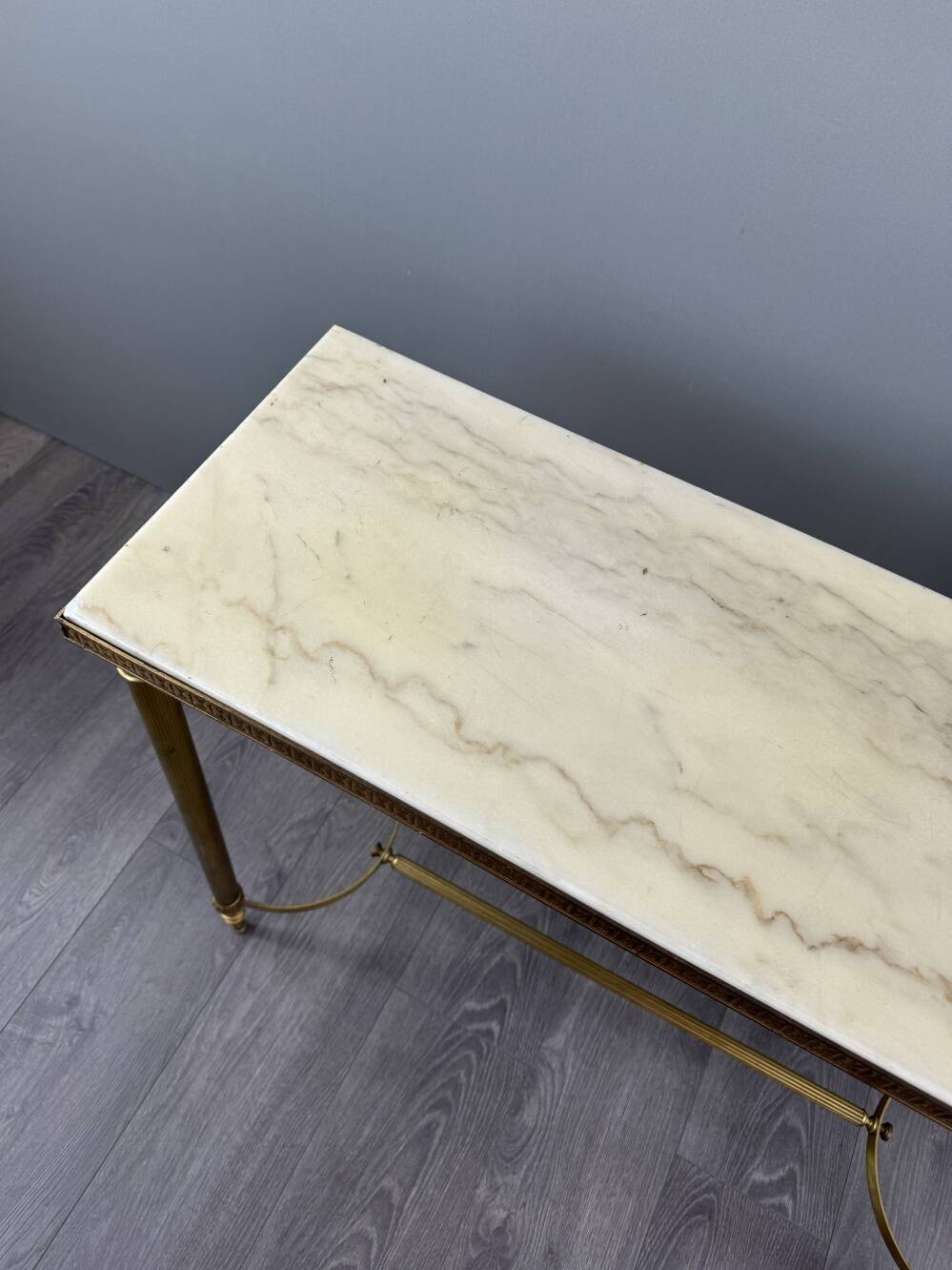 20th Century Gilt Brass and Marble Console Table