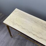 20th Century Gilt Brass and Marble Console Table