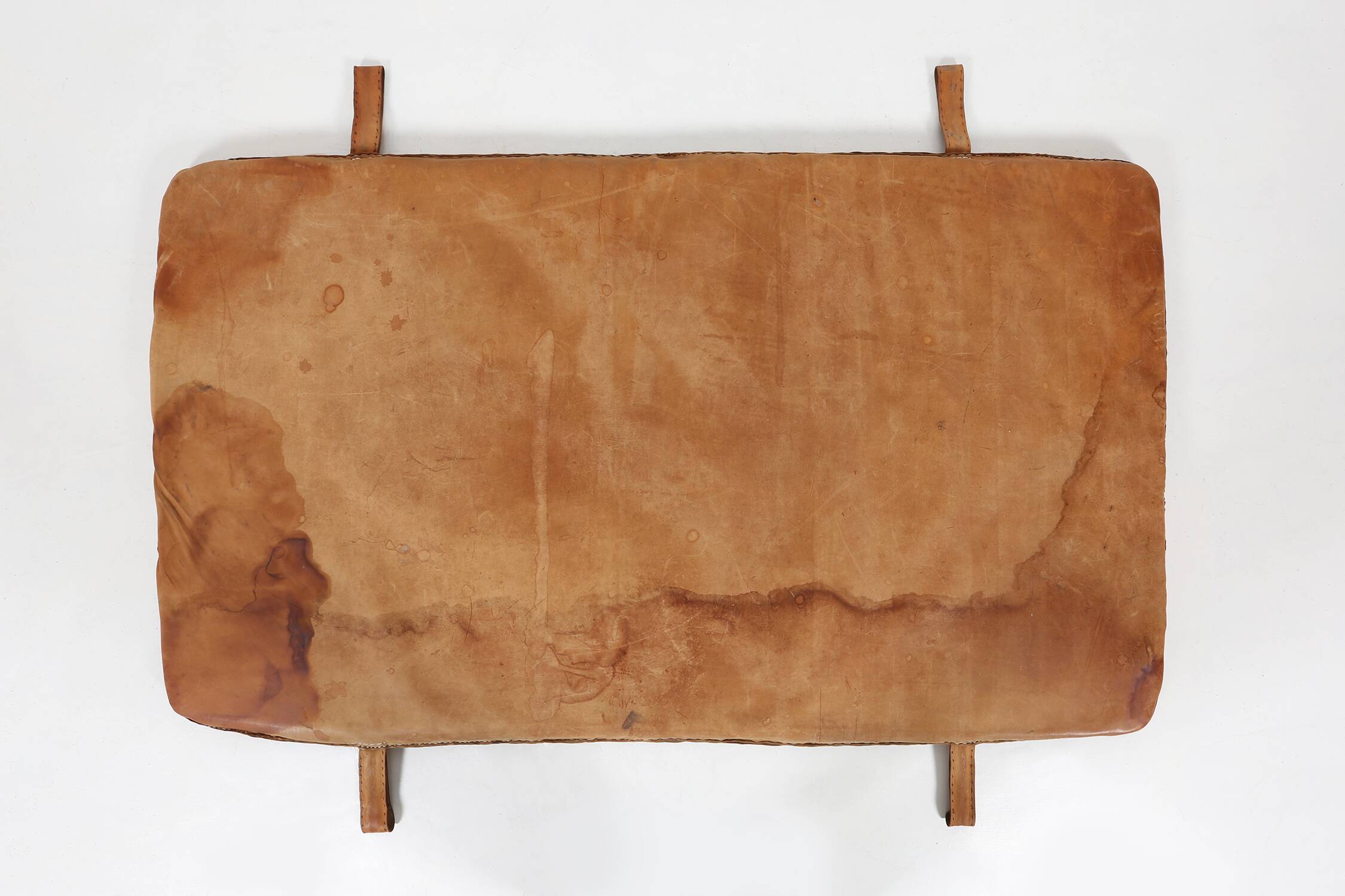 Vintage leather gym mat with nice patina, Belgium, 1930s