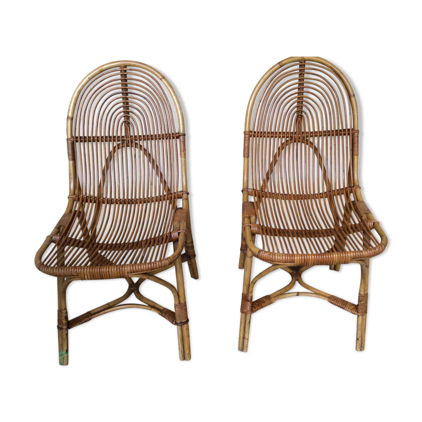 Pair of rattan chairs