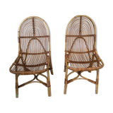 Pair of rattan chairs