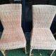 6 chaises vintage en bambou et osier 70's
