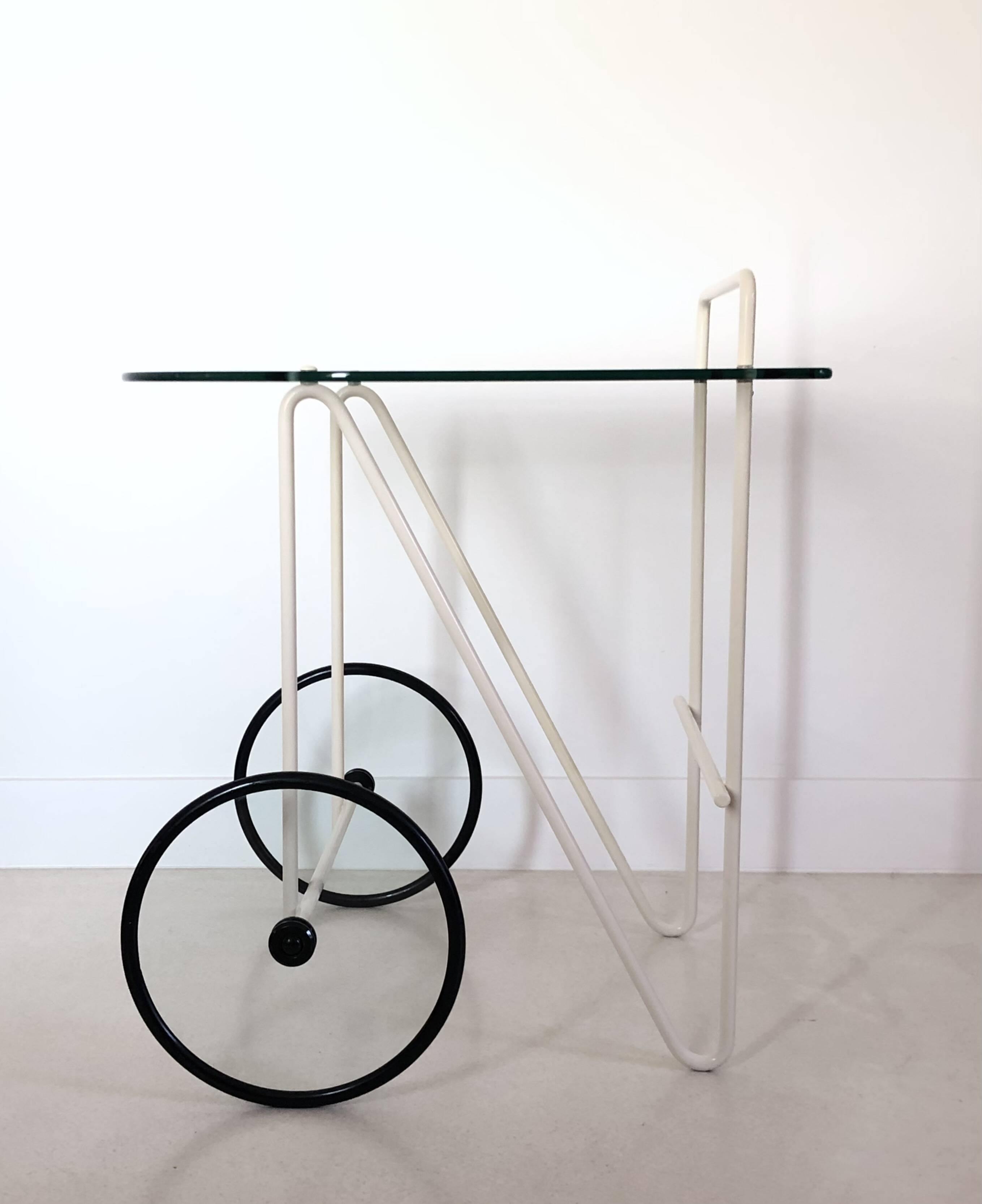 Porada Arredi service trolley, Italy 1980s