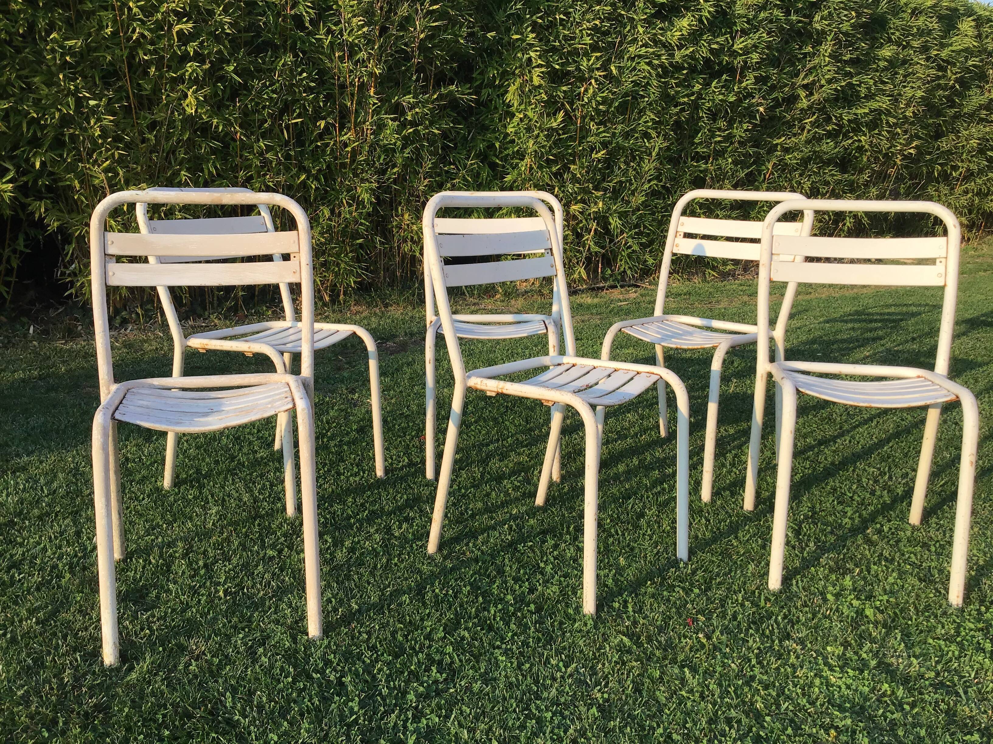 6 chaises Tolix