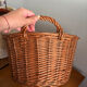 Grand panier en osier tressé 41 cm – panier rangement déco