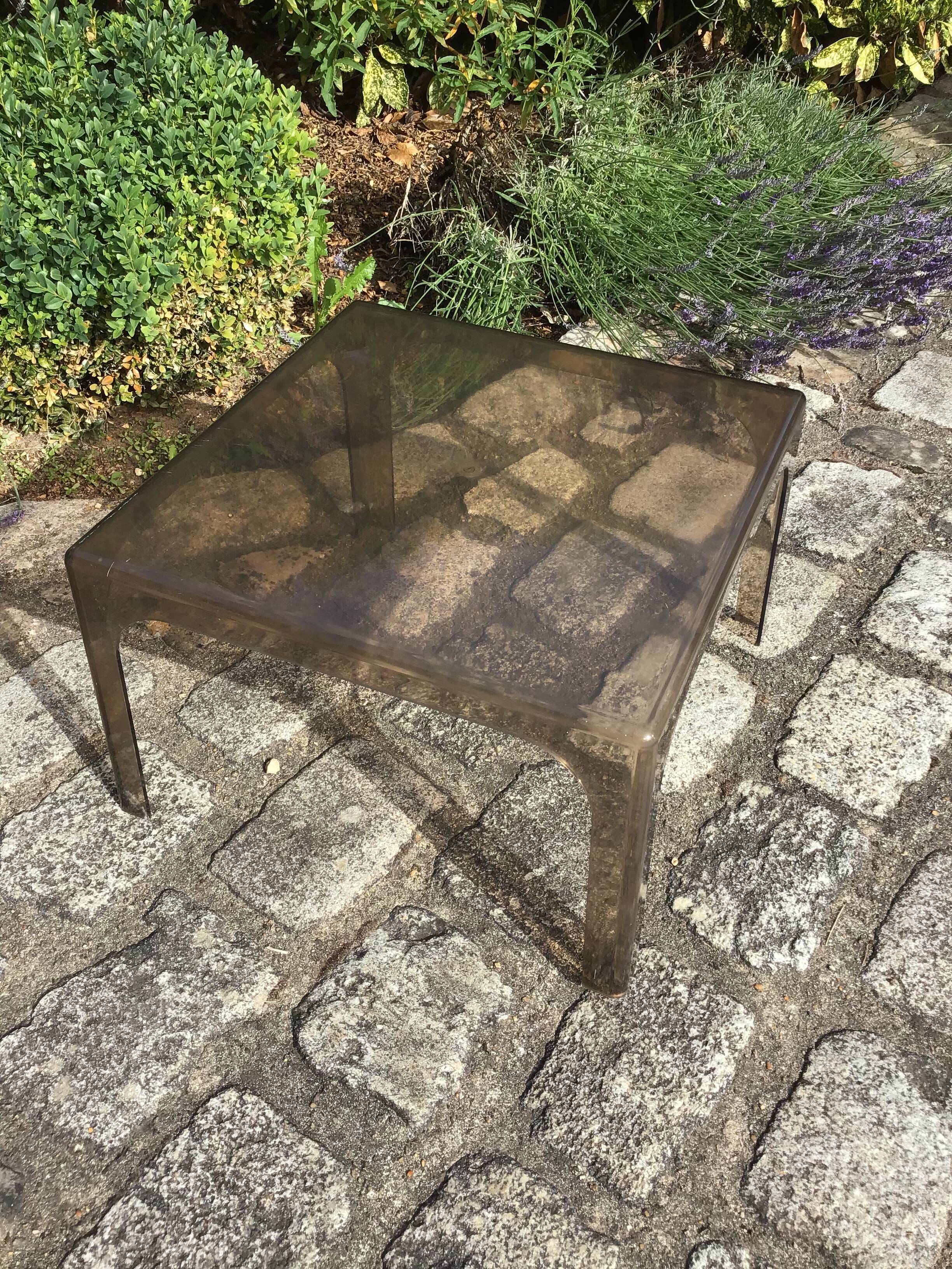 Plexiglas coffee table