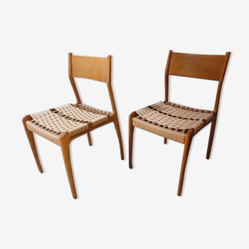 Pair of chairs , Consorzio Sedie Friuli , 1960