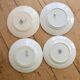 4 vintage ironstone dinner plates - Green tones