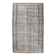 Gray & black floral turkish vintage rug