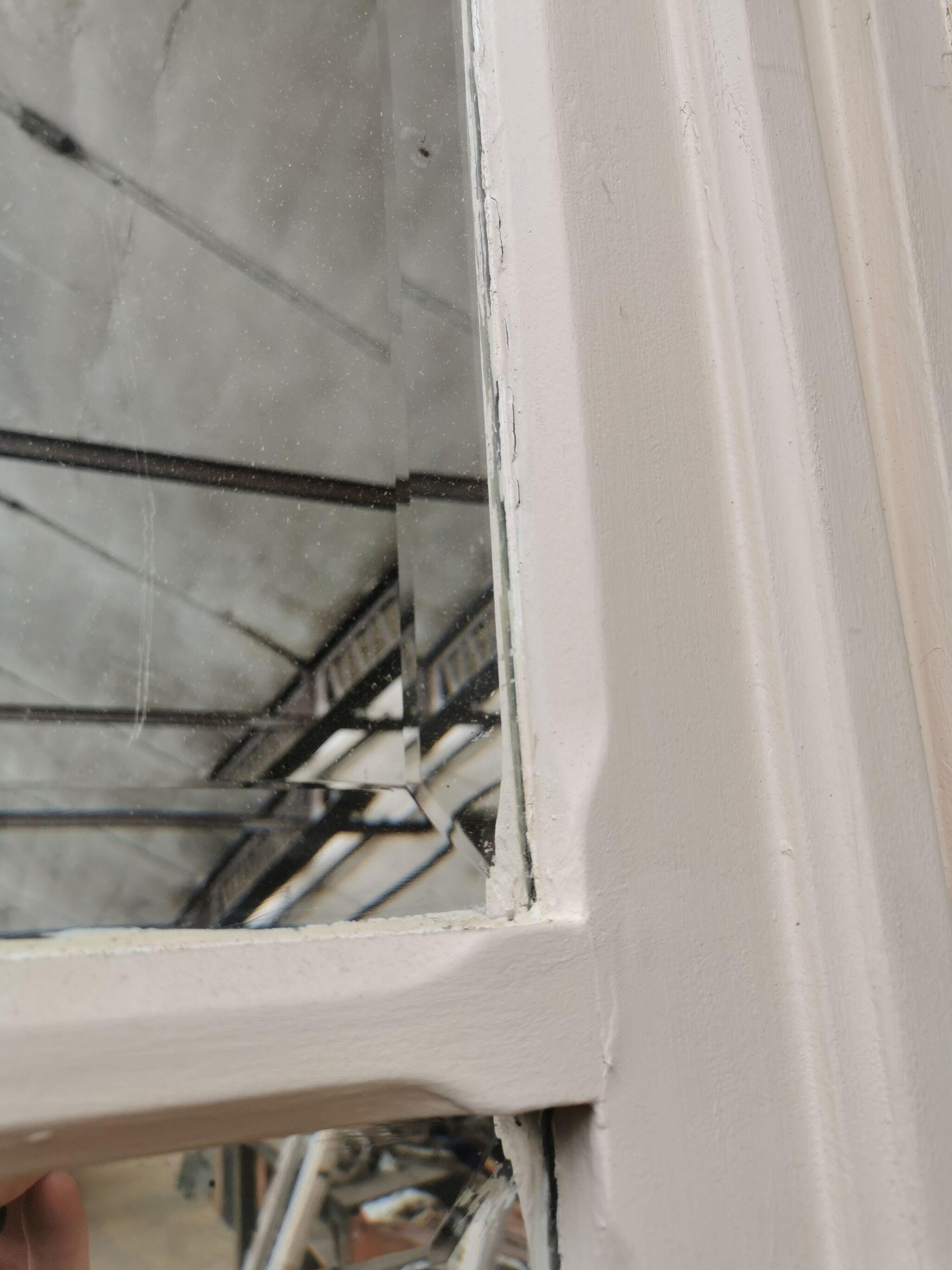 Pair of old haussmannian doors with bevelled mirrors