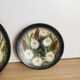 Vintage Hand-Painted Clay Plates: 1970s Yugoslavian Floral Wall Decor
