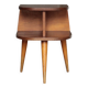 Vintage wooden bedside table, wooden bedside table with compass legs