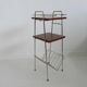 Magazine holder, metal and wood 50s 60s