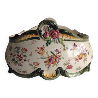 Polychrome jardinière Longchamp early 20th century