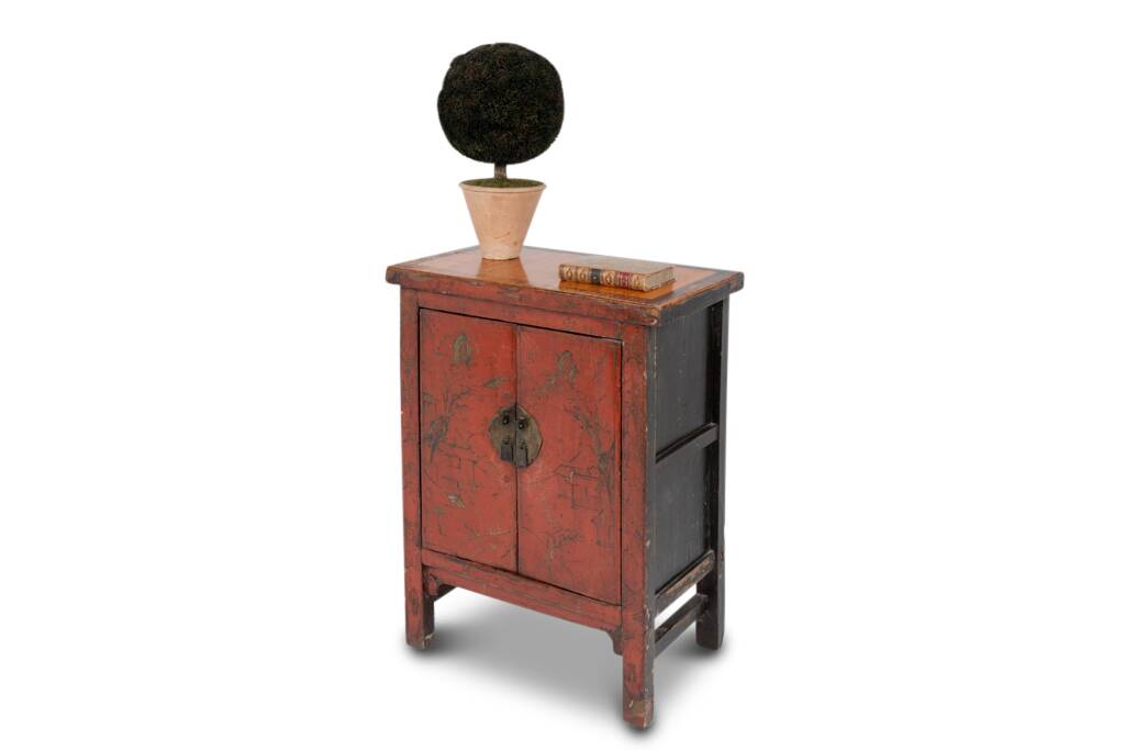 Two Chinese red lacquer sideboards. Nineteenth century.