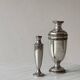 Pair of antique silver-plated vases