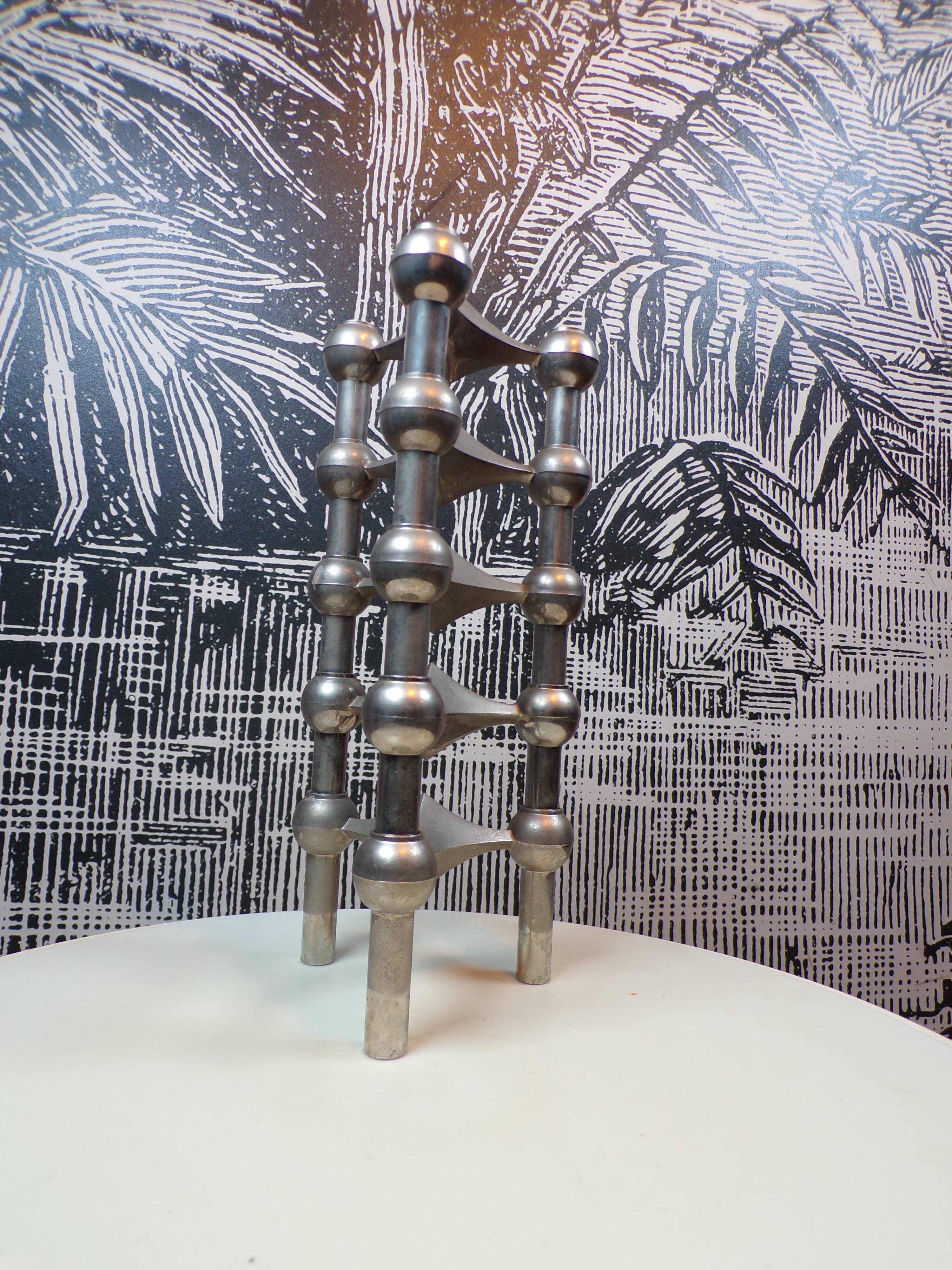 5 modular candle holders Nagel Bmf 1960s