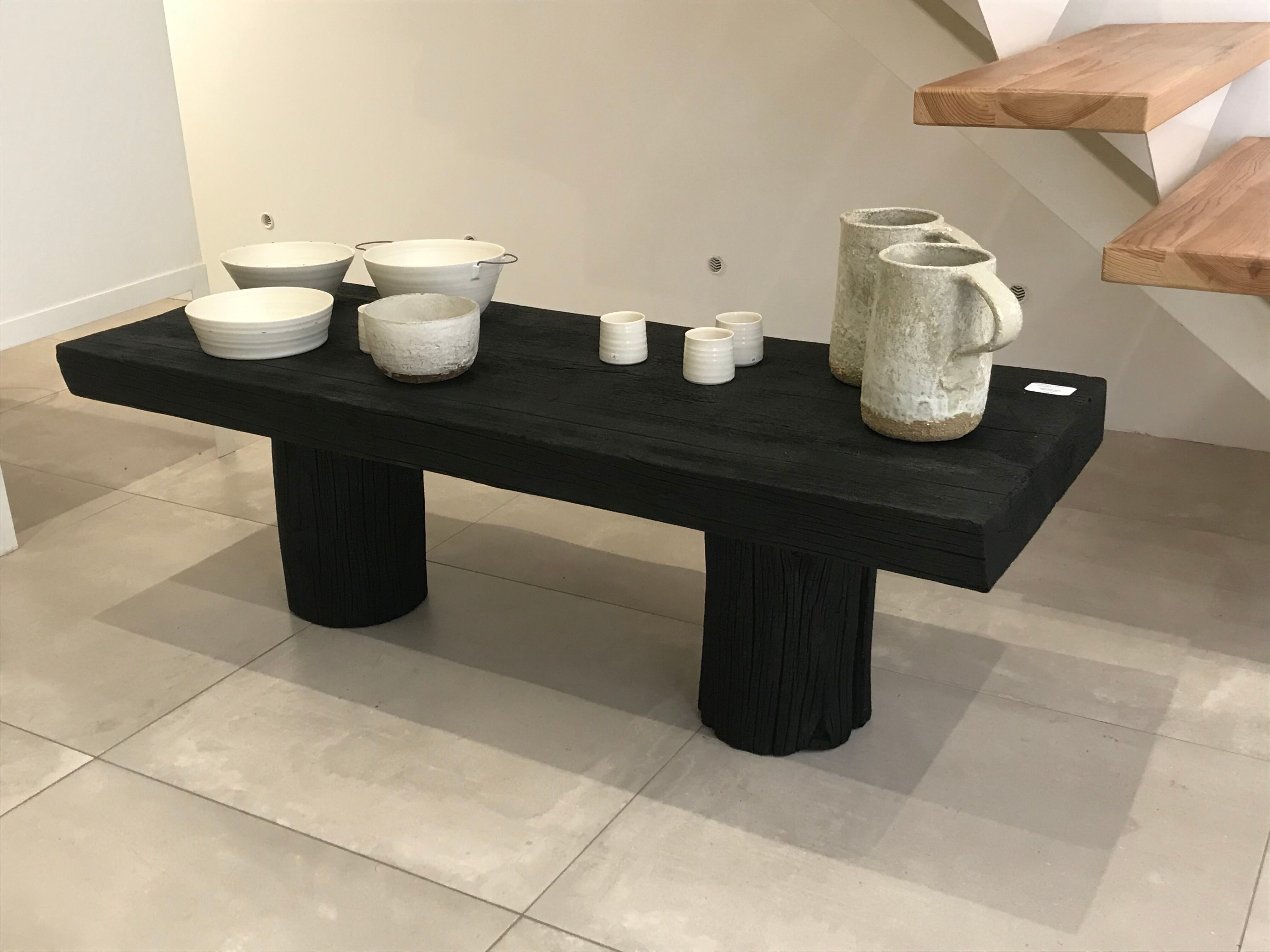 Shou-sugi-ban burnt wood coffee table