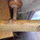 Coat rack 3 patères, wooden - Vintage bamboo shape
