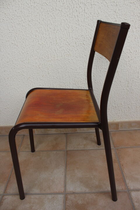 Lot de 4 chaises d'école Mullca 510 vintage