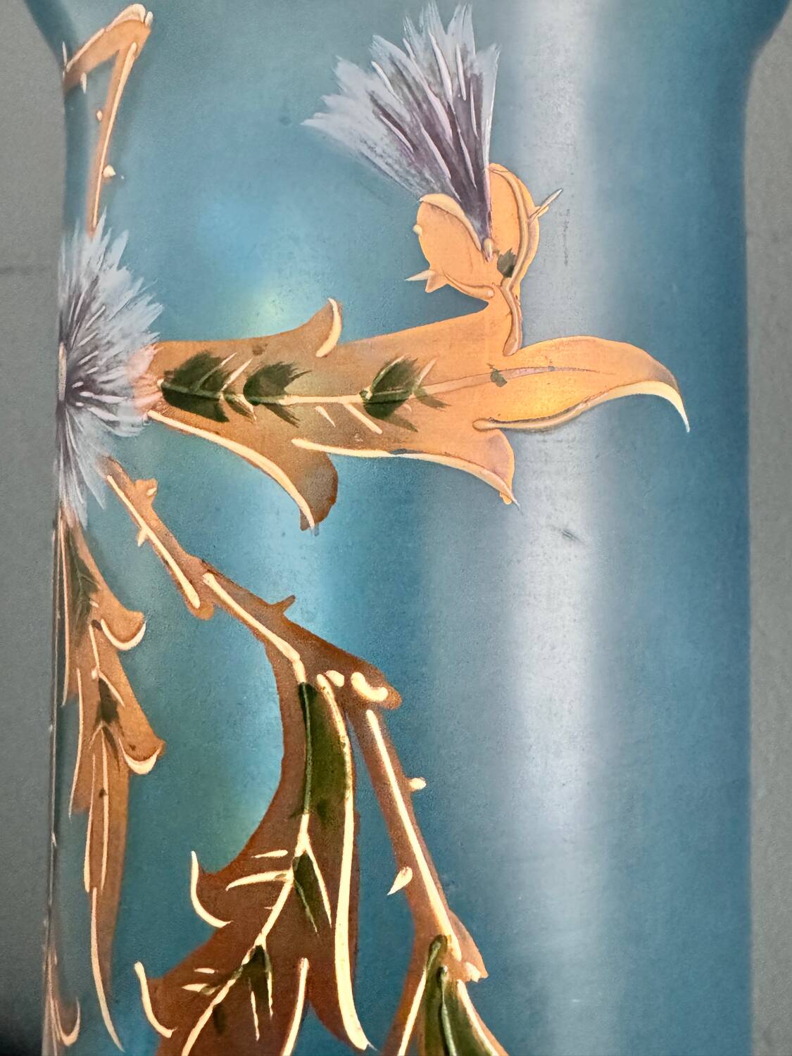 Legras roll vase, late 19th century