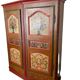 Antique Swiss wardrobe hand-painted – Alpine folk art – dated 1781