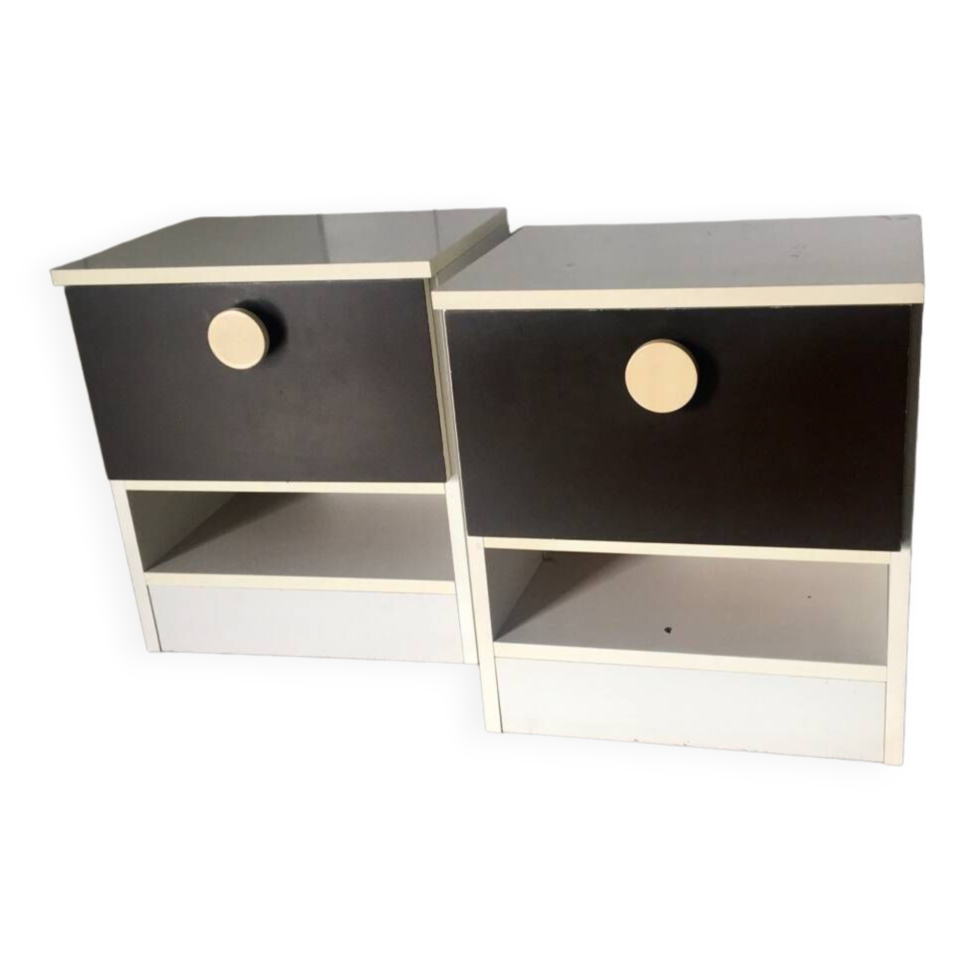 Pair of Prisunic bedside tables 1970