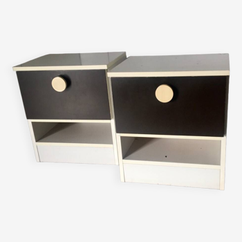 Pair of Prisunic bedside tables 1970