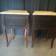 Pair of Louis XV style bedside tables in marquetry