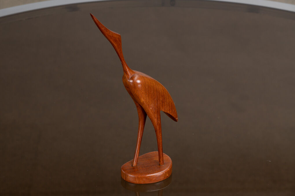 Scandinavian teak sculture Heron 1960